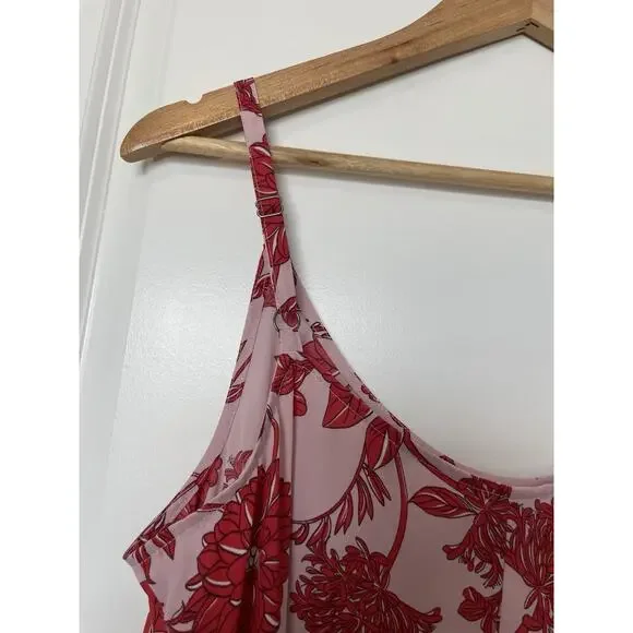 Cabi Medium Pink Floral Print Adore Peplum Tank Cami Adjustable Straps #5533 - Picture 5 of 9